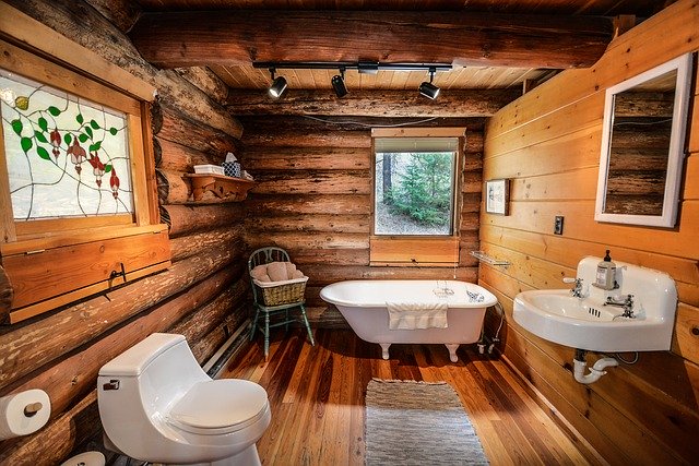 łazienka drewno